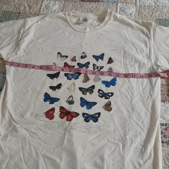 NWOT Butterfly Print 100% Ring Spun Cotton Tee - Picture 2 of 5
